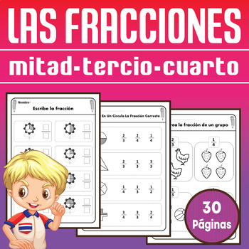 Preview of Las Fracciones para niños | Spanish Worksheets
