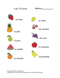 Las Frutas- Fruit Vocabulary Masters and Flashcards