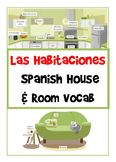 Las Habitaciones - Spanish House and Room Vocab Flashcards