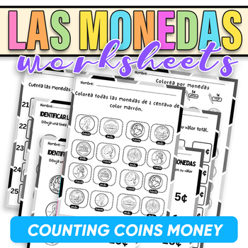 Preview of Las Monedas | Counting Coins Money in Spanish | Cuenta Las Monedas