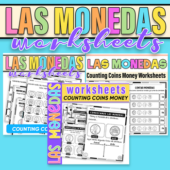 Preview of Las Monedas | Counting Coins Coins Practice Money in Spanish