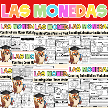 Preview of Counting Coins Money  Spanish Coins Practice |  Las Monedas