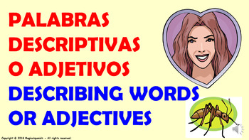Preview of Las Palabras Descriptivas (Adjetivos). / PPT. con audio.