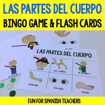 Preview of Las Partes del Cuerpo {Bingo Game & Flashcards}