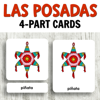 Preview of Las Posadas 4 Part Cards for Christmas Holiday Activities