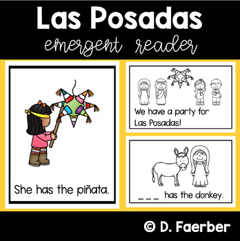 Preview of Las Posadas Emergent Reader - Differentiated Word Work English & Spanish Books