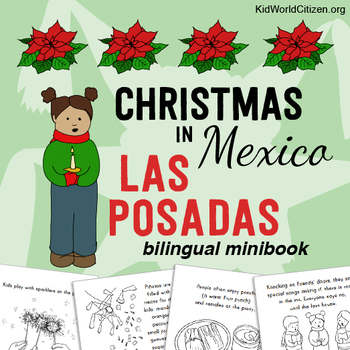 Preview of Christmas Around the World ~ Las Posadas Bilingual Minibook