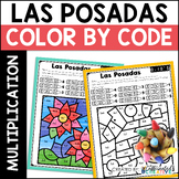 Las Posadas Multiplication Color by Number Code Coloring W