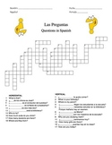 Las Preguntas Crossword - Spanish Question Words