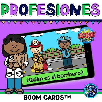 Preview of Las Profesiones Boom Cards™ in Spanish / Español