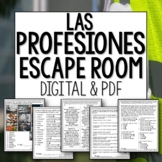 Las Profesiones Escape Room Spanish Vocabulary