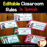 Las Reglas del Salón-Editable Classroom Rules in Spanish
