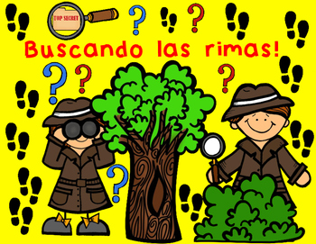 Preview of Las Rimas:  Spanish Rhymes cut and paste worksheets