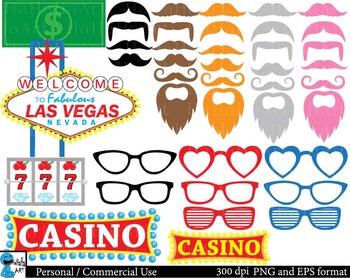 Night at Las Vegas Digital Clip Art for Scrapbooking Card 