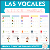 Las Vocales (A, E, I, O, U). Letras Mayúsculas. Spanish Pr