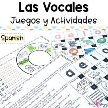 Preview of Las Vocales Actividades y Juegos | Spanish Vowels | BUNDLE
