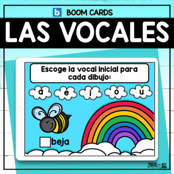 Preview of Las Vocales - Boom Cards in Spanish /Distance Learning