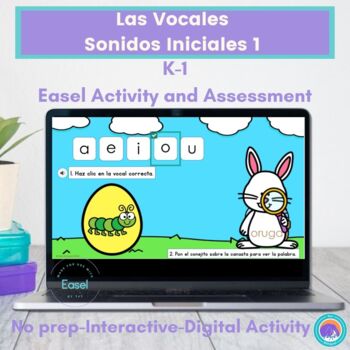Preview of Las Vocales Sonidos Iniciales 1 Activity and Assessment