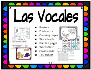 Preview of Spanish Immersion. Las Vocales (Vowels en Español!)