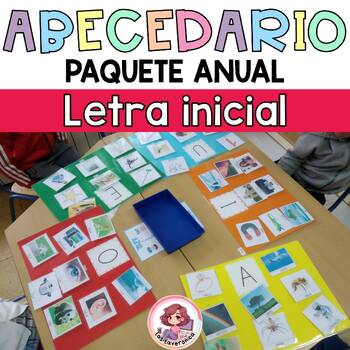 Preview of Abecedario Paquete Bundle. Letra inicial. Alphabet Sounds Phonics Spanish
