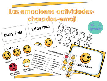 Las emociones actividades-charadas-emoji by Hora de Aprender | TPT