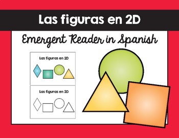 Preview of Las figuras en 2D texto / 2D Shapes Emergent Reader in Spanish