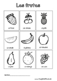 Las frutas/ The Fruits worksheet