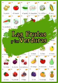 Preview of Las frutas y las verduras - Fruit and Vegetable in Spanish