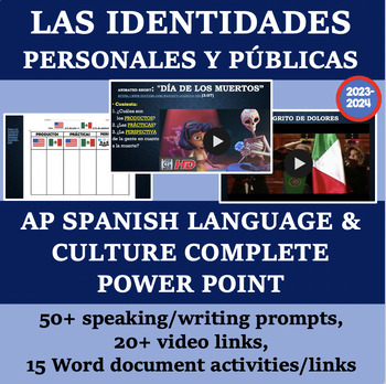 Preview of Las Identidades Personales y Publicas AP Theme COMPLETE PowerPoint