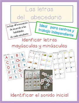 Preview of Las letras del abecedario o alfabeto in spanish