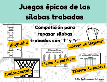 Preview of Juegos sílabas trabadas-Spanish Phonics Consonant Blends Games