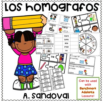 Preview of Los homógrafos Homographs in Spanish- Can be used w/ Benchmark Adelante