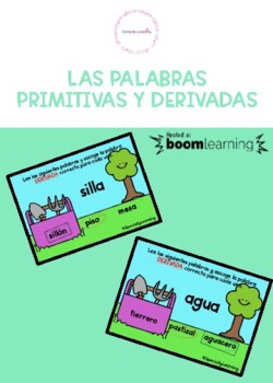Preview of Las palabras primitivas y derivadas - BOOM CARDS