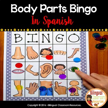 Preview of Las partes del cuerpo - Body Parts Bingo in Spanish
