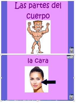 Preview of Las partes del cuerpo Flipchart for Interactive Whiteboard