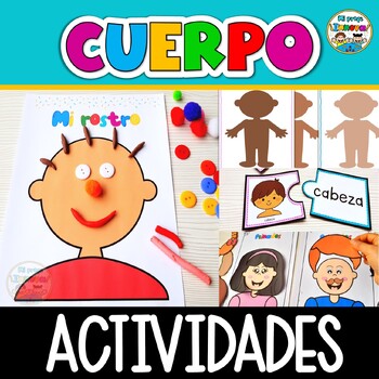 Preview of Spanish Body Parts Centers and Worksheets / El Cuerpo Humano