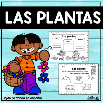 Preview of Las plantas | Plants Spanish Worksheets