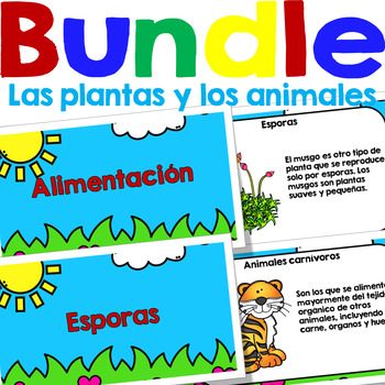 Preview of Las plantas y los animales | Bundle