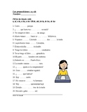 Las preposiciones: a y de - Spanish Worksheet / Quiz on Pr
