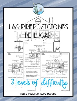 Preview of Las preposiciones de lugar Spanish prepositions of place
