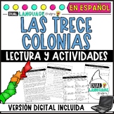 Thirteen Colonies Spanish Reading Comprehension | Las trec