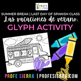 Las vacaciones de verano/Summer Spanish Glyph Activity