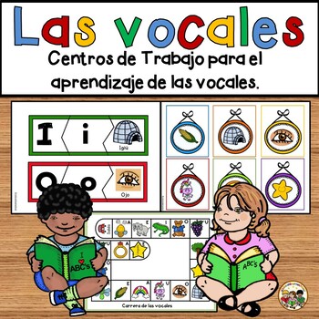 Preview of Las vocales-Centros de trabajo para  el aprendizaje de  las vocales