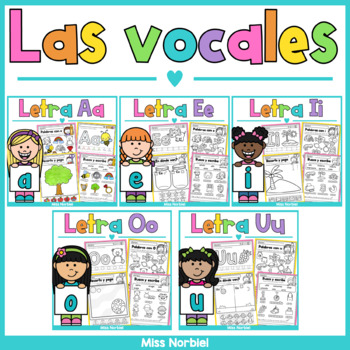 Preview of Las vocales worksheets | Spanish Vowels | Actividades de las vocales