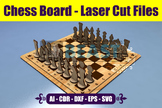 Laser Cut Files DXF SVG Chess Board Game