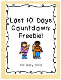 Last 10 Day Countdown- Freebie!