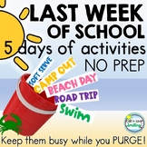 Preview of Last Week of School Activities 3rd grade Theme Days End of the Year 2nd Grade