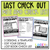 Last Checkout Day Sheets for School Libraries