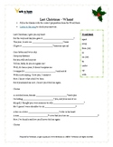 Last Christmas - WHAM! ESL Worksheet, Prepositions and Phr