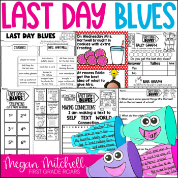 Preview of Last Day Blues Activities Book Companion Reading Comprehension End of the Year